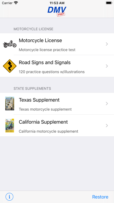 How to cancel & delete Motorcycle Test Prep from iphone & ipad 1