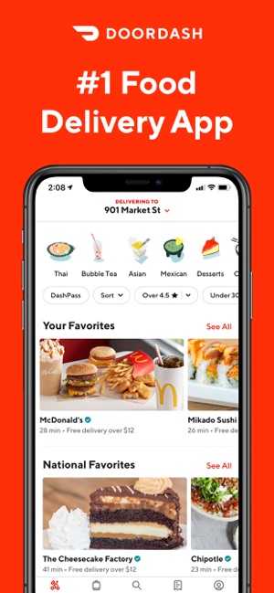 Doordash Food Delivery Im App Store