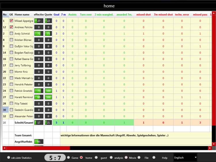 THSAX Handball Game Statistic screenshot-3