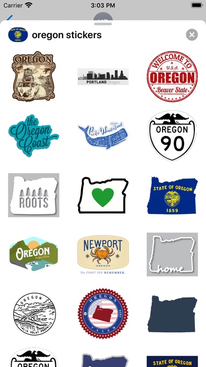 Oregon emojis - USA stickers