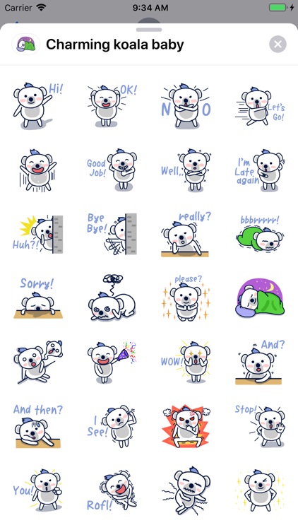 Charming koala baby sticker