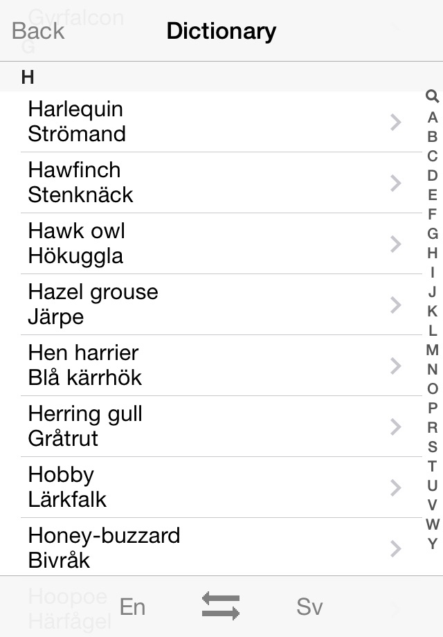 European Birds Names screenshot 2