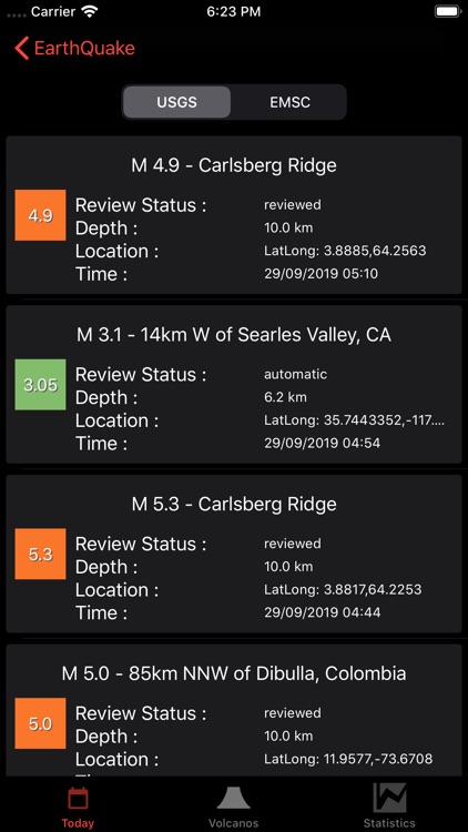 EarthQuakes Map & Volcanoes screenshot-4