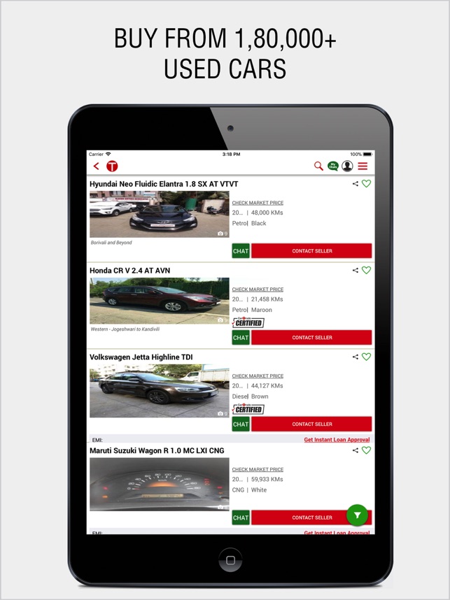 car trade valuation app