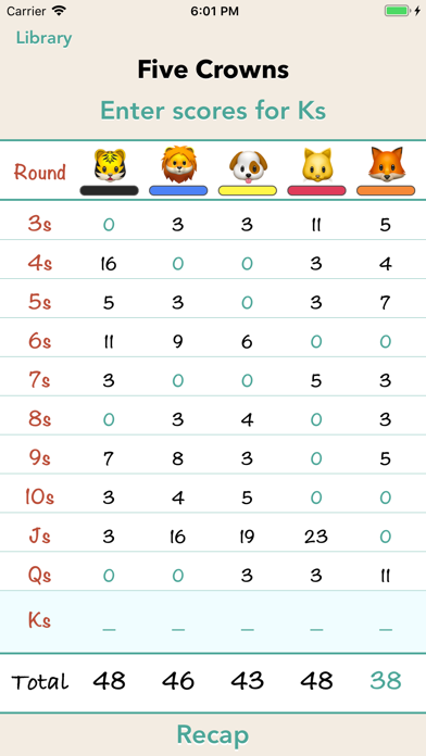Party Animals Scoresheets screenshot 2