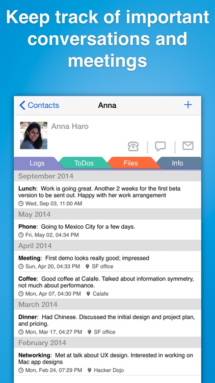 Contacts Journal CRM screenshot-0