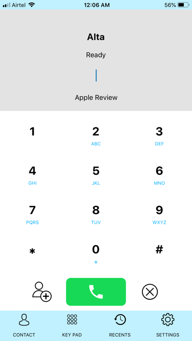 Alta dialer screenshot 2