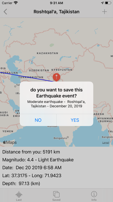 Earthquake List screenshot 3