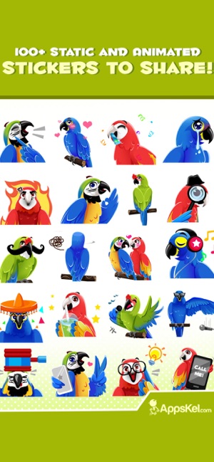 Macaw Parrot Emojis Stickers(圖2)-速報App