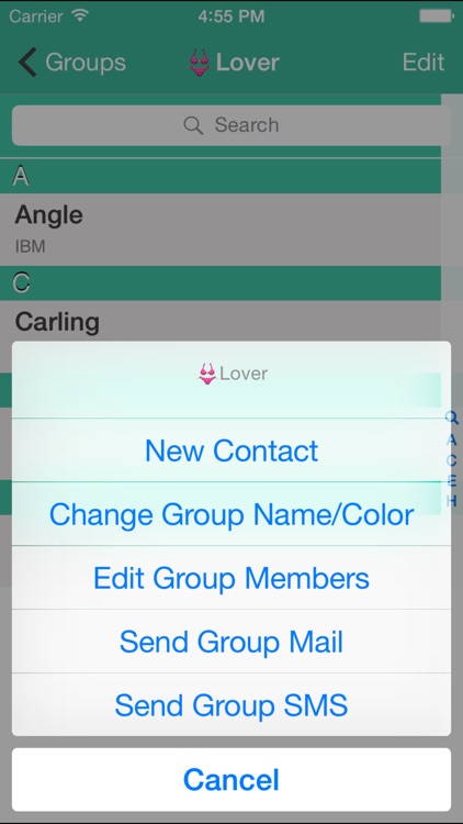 Contacts Grouping