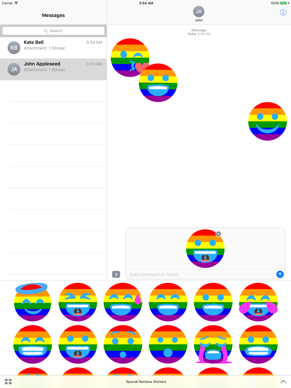 Screenshot #4 pour Special Rainbow Stickers