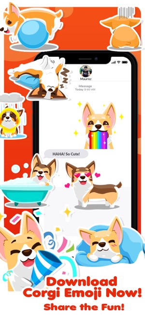 Welsh Corgi Emojis Dog Sticker(圖5)-速報App