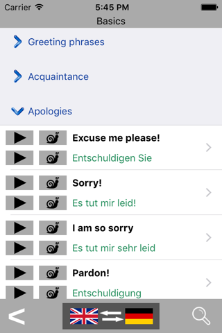 German Travel Phrases & Words screenshot 2