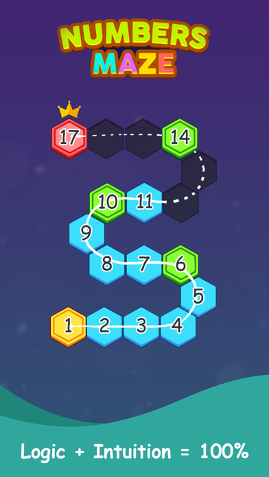 Number Hexagon Puzzle screenshot 2