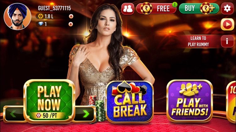 Rummy with Sunny Leone