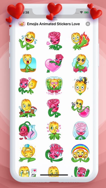 Emojis Animated Stickers Love screenshot-3