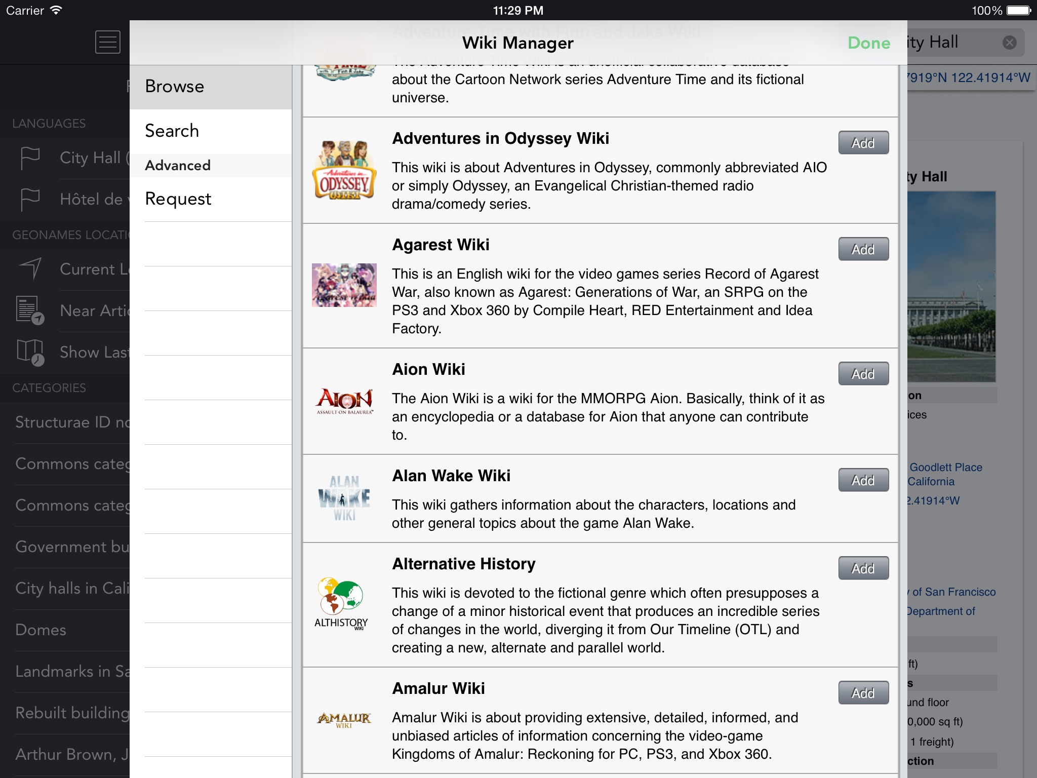 Wikipanion for iPad screenshot 3