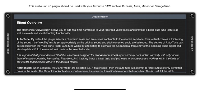 Vocal Harmonizer AUv3 Plugin(圖5)-速報App