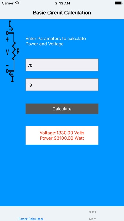 Basic Circuit Power Calculator