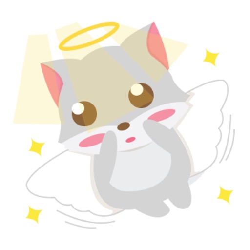 Witty kitty sticker icon