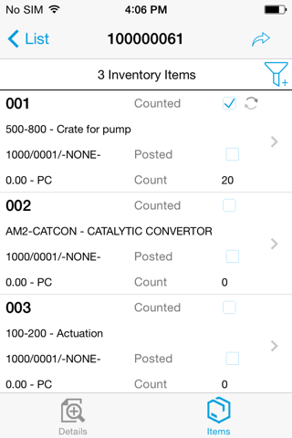 SAP Inventory Manager - náhled