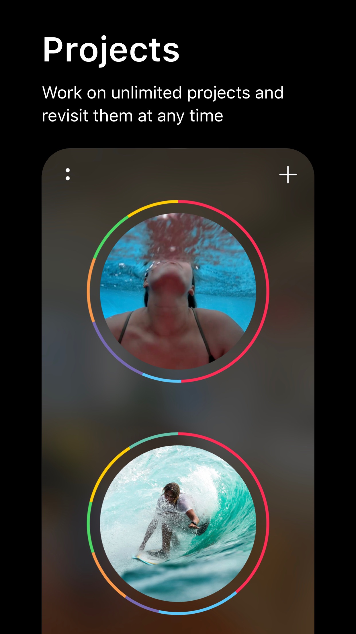 Screenshot do app Spark Camera & Video Editor
