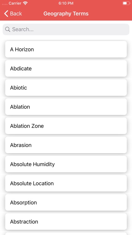 Geography Terms Dictionary