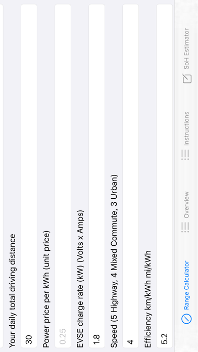 EV Range Calculator screenshot 4