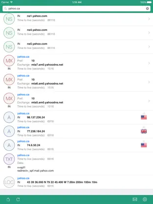 Captura 3 NSLookup iphone