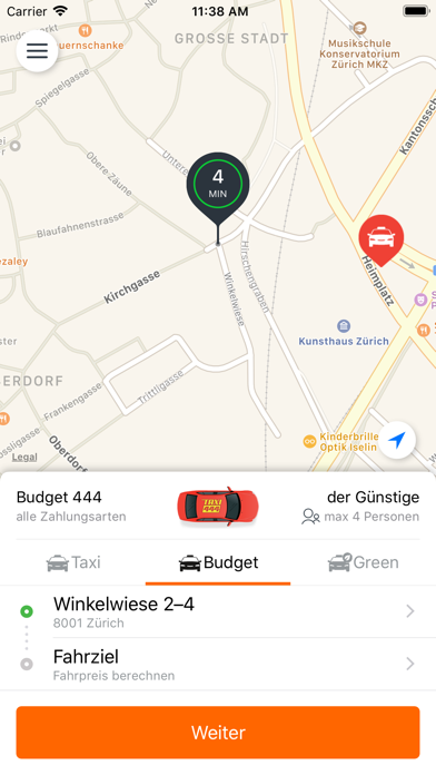 Taxi 444 AG, Zürich screenshot 4