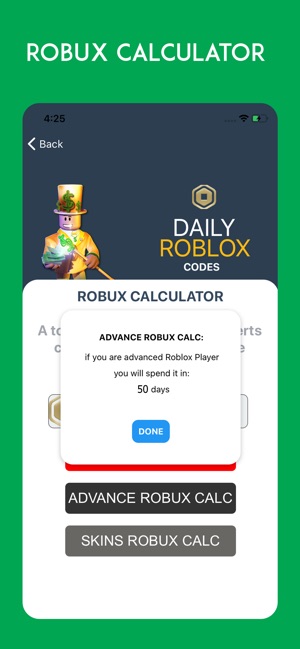Robux Calc Roblox Codes On The App Store - roblox mobile robux