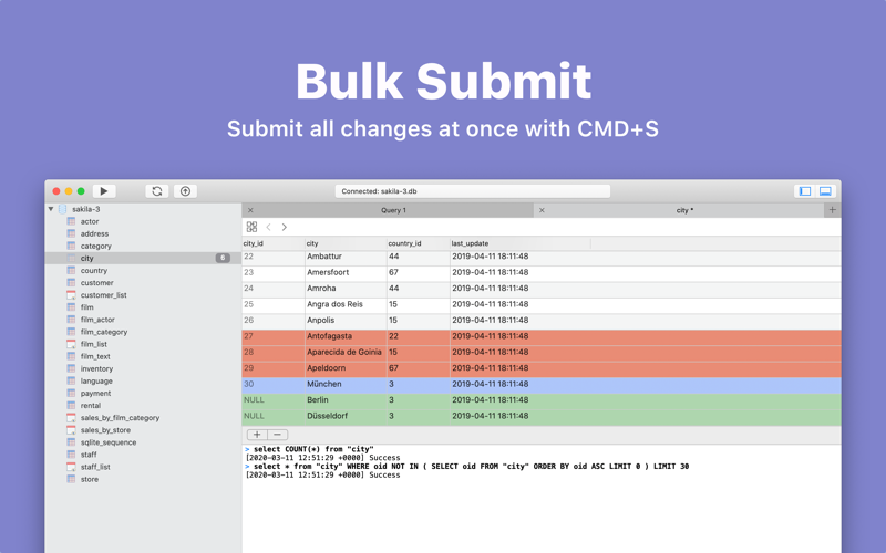 Скриншот из dbHarbor: SQLite PRO