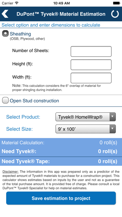 How to cancel & delete DuPont™ Tyvek® Calculator from iphone & ipad 2