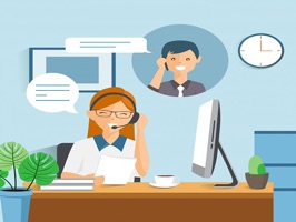The CallCenterAvatarsDVH is a small sticker, which are show the 50 Call Center Avatars DVH sticker in cartoon