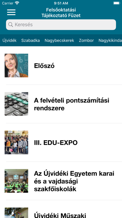 Felsőoktatási Tájékoztató screenshot 2