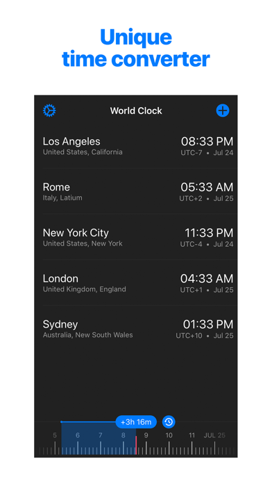 World Clock. Time Widget screenshot 3