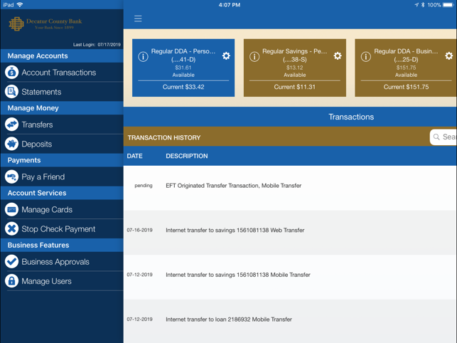 Decatur County Bank Biz iPad(圖2)-速報App