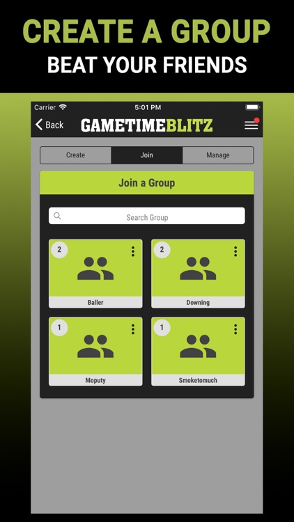 Gametime Blitz: Pick'em Game