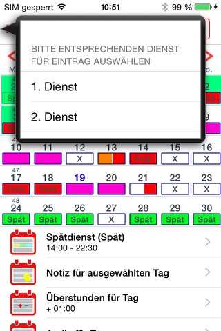 Roster-Calendar Pro screenshot 2