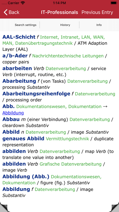 IT Dictionary DE-EN screenshot 2