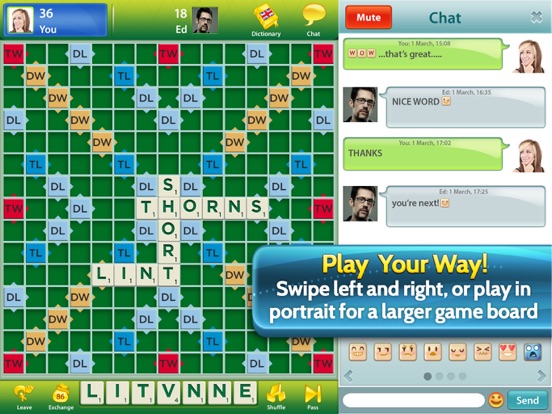 Игра SCRABBLE™ Premium for iPad