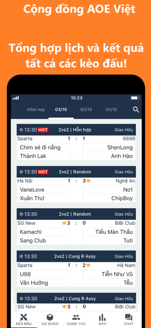 AoE Score - Lịch Thi Đấu AoE(圖1)-速報App
