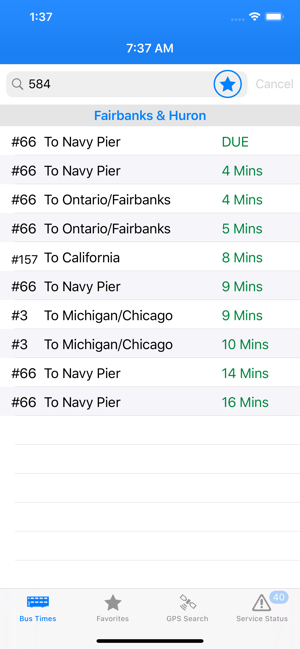 Bus Times - Chicago