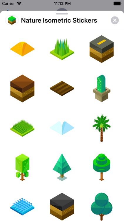 Nature Isometric Stickers