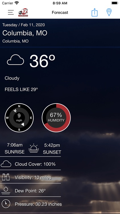 KMIZ Wx