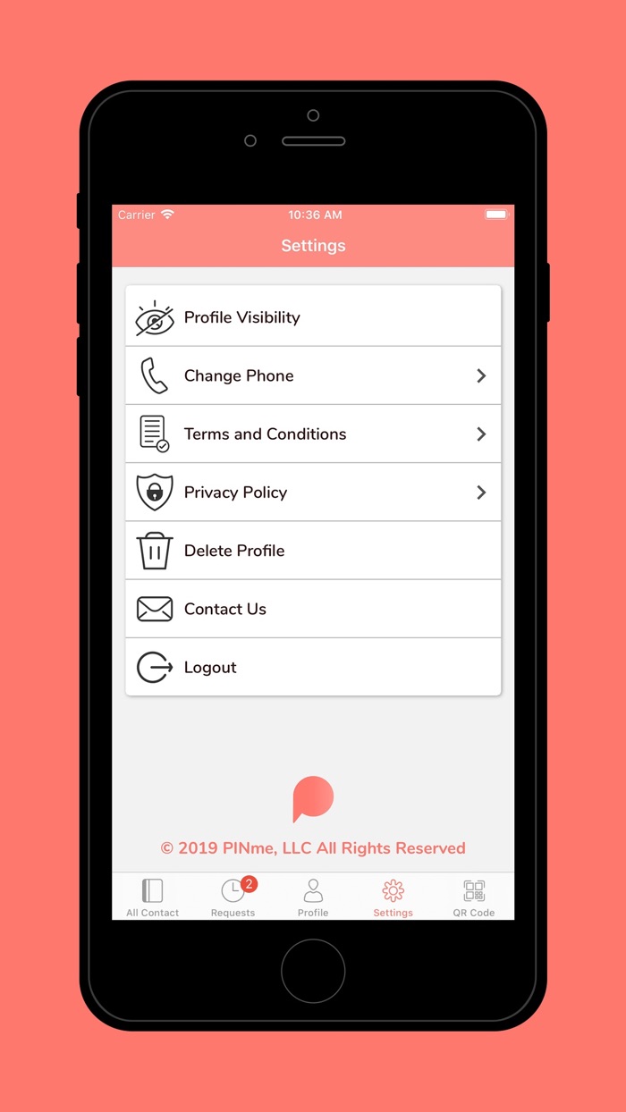 PINme Contacts App