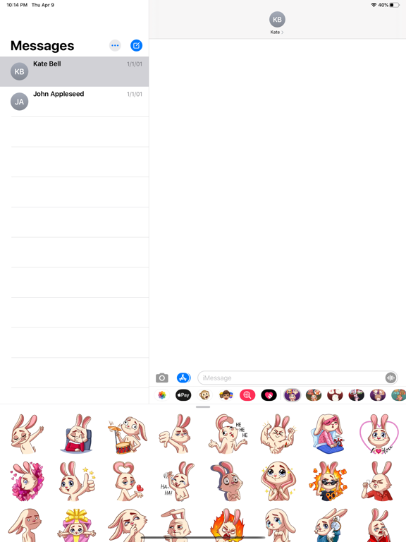 Screenshot #4 pour New Lovely Rabbit Stickers HD