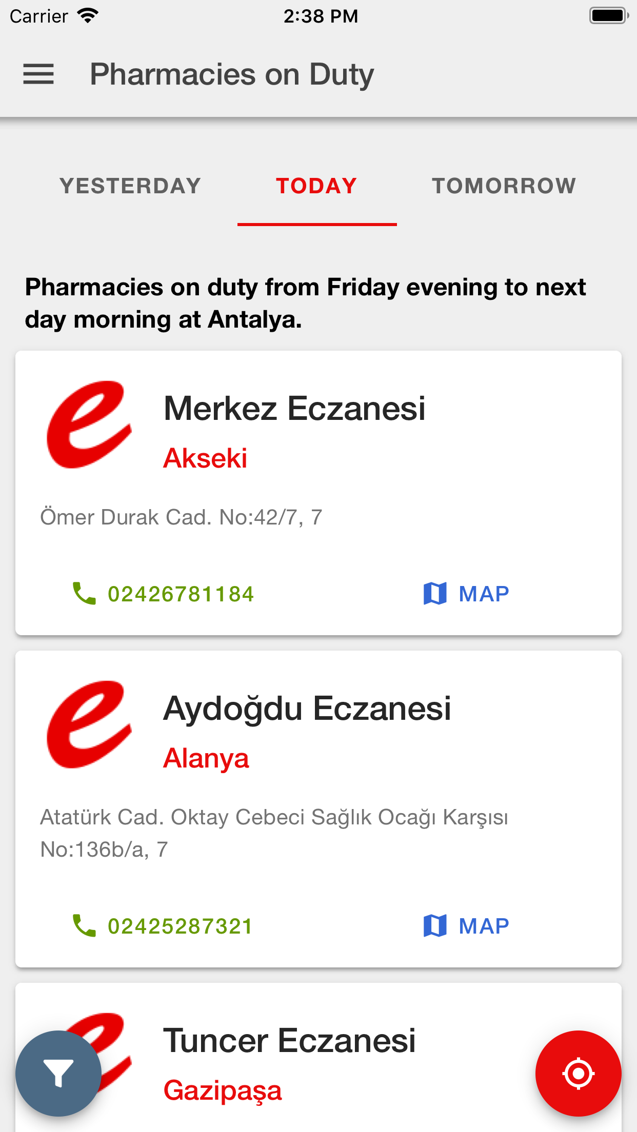 Nöbetçi Eczane - Pharmacies