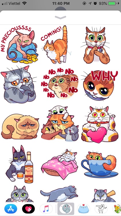 Cat Pretty Emoji Stickers