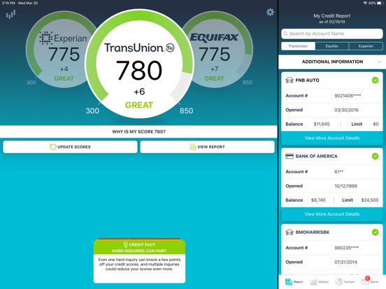 ScoreSense Scores To Go™ - Free Credit Scores and Credit Monitoring on the Go screenshot